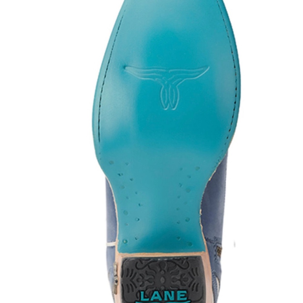 Lane Women's Blue and White Ankle Boots - Picture 12 of 12